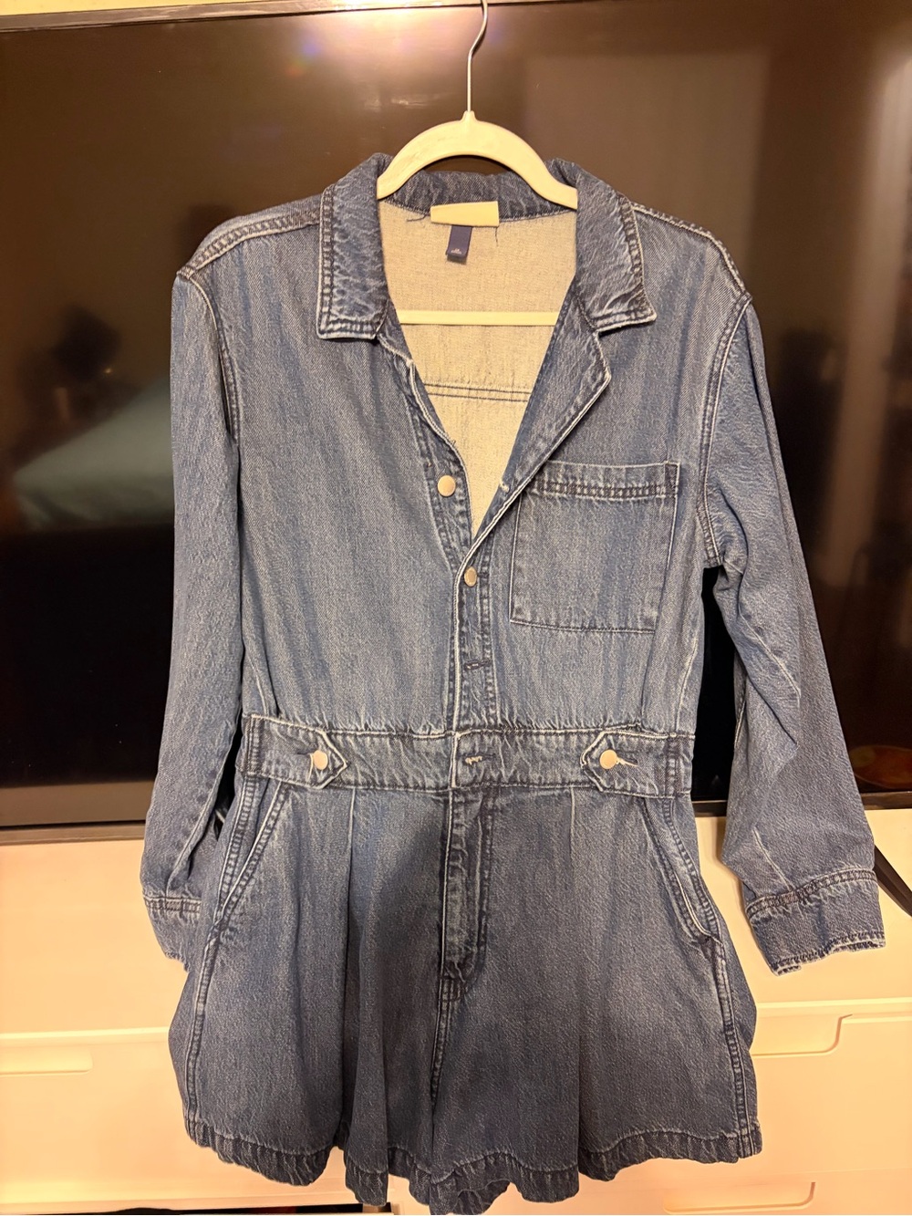 Universal Thread Blue Denim Jumpsuit Romper